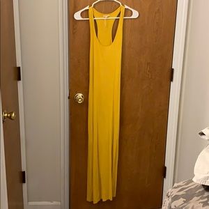 Golden yellow soft maxi dress